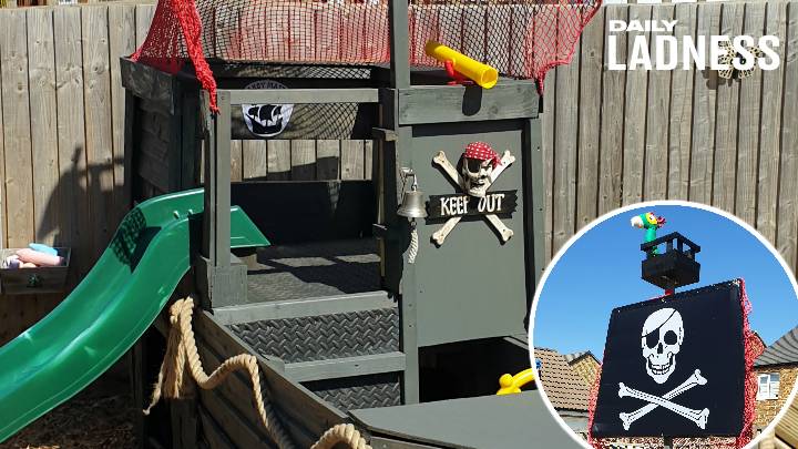 Moms And Dads Create Incredible Pirate Ship In Back Garden For Under ₤ 25.