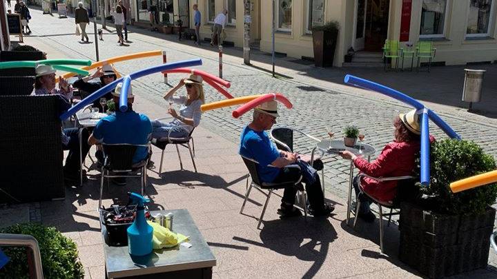 German Cafe Gave Customers Pool Noodles To Ensure Social Distancing