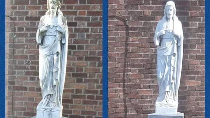 'Statue Of Virgin Mary' Turns Out To Be Jesus Monument After Being Cleaned