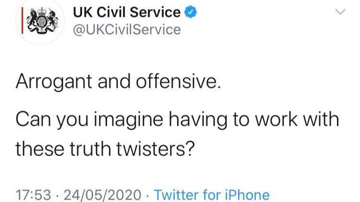 Government ‘Investigating’ After ‘Unauthorised’ Tweet Sent From UK Civil Service Official Account