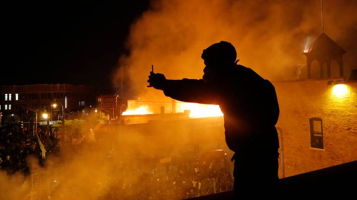 Rioters Set Fire To Police Precinct During Demonstration Over George Floyd's Death