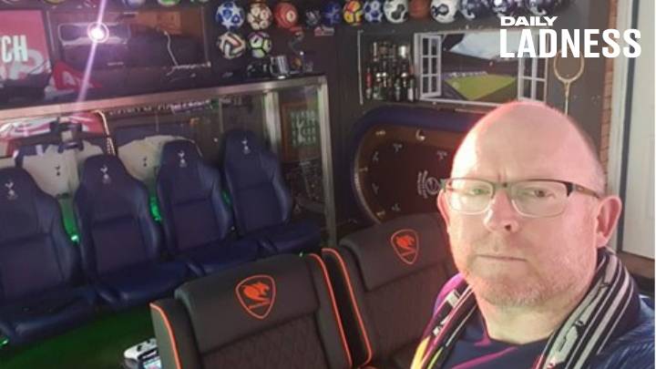 Football Fan Transforms His Garage Into $35,000 Mancave With 14 Screens